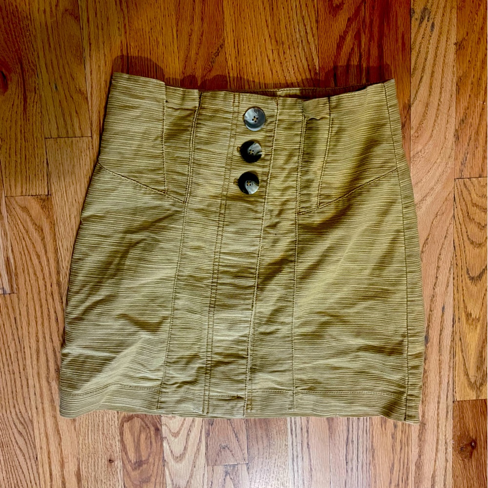 Free People Yellow Skirt